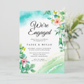 We hebben een Tropisch Verloving aangekondigd Kaart (Staand voorkant)