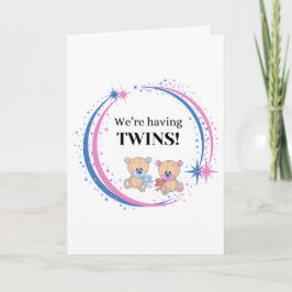 We hebben een tweeling jongen en meisje geboorte a kaart