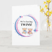 We hebben een tweeling jongen en meisje geboorte a kaart (Gele Bloem)