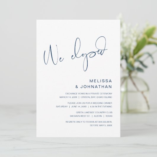 We hebben een uitnodiging voor een huwelijksfeest (Staand voorkant)