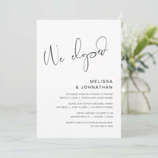 We hebben een uitnodiging voor een huwelijksfeest (Staand voorkant)