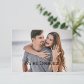 We hebben een Verloving aangekondigd Kaart (Staand voorkant)