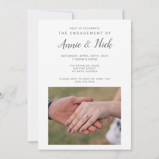 We hebben een Verloving aangekondigd Kaart (Achterkant)