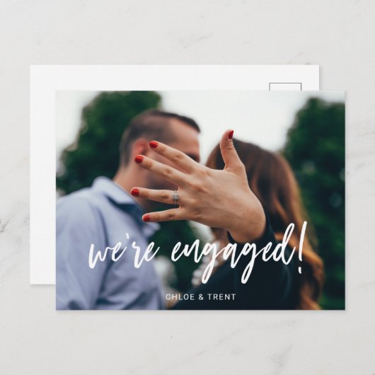 We hebben een Verloving kondiging Briefkaart (Voorkant / Achterkant)