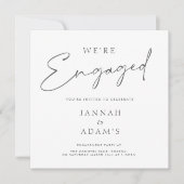 We hebben een Verloving met Simple Photo Black Whi Kaart (Voorkant)