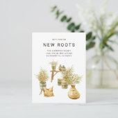 We hebben een Waterverf met nieuwe wortels gepland Aankondigingskaart (Staand voorkant)