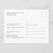 We hebben een wedstrijd voor de fotoservice uitnodiging briefkaart (Achterkant)