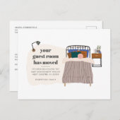 We hebben een wijziging van Adres Boho Moving Aankondigingskaart (Voorkant / Achterkant)