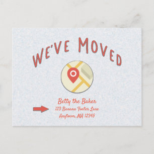 We hebben een wijziging van adresbericht gemaakt briefkaart