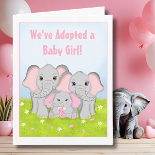 We hebben een zoete baby olifant meisje geadopteer kaart