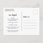 We hebben een zwarte en witte hartbruiloft ontwikk aankondigingskaart (Achterkant)