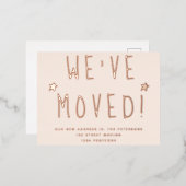 We hebben eenvoudig zwart wit script verplaatst folie uitnodiging briefkaart (Voorkant / Achterkant)