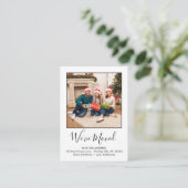 We hebben Eenvoudige aangepaste fotovakantie verpl Informatiekaartje (Staand voorkant)