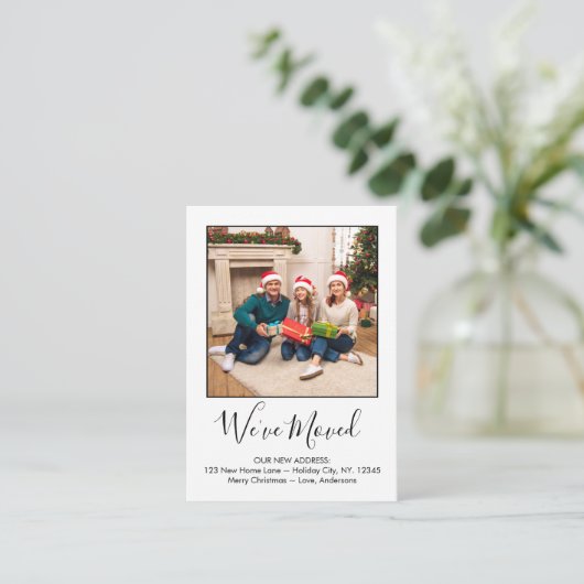 We hebben Eenvoudige aangepaste fotovakantie verpl Informatiekaartje (Staand voorkant)