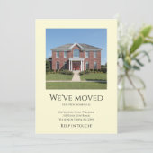 We hebben eenvoudige foto minimalistische verplaat aankondiging (Staand voorkant)