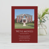 We hebben eenvoudige foto rood verplaatsen verplaa aankondiging (Staand voorkant)