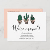 We hebben eenvoudige Schattigee groene roze cactus Aankondigingskaart (Voorkant / Achterkant)