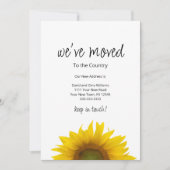 We hebben eenvoudige zonnebloem verplaatst aankondiging (Voorkant)