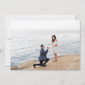 We hebben eindelijk een bruiloftsdatum vastgelegd, save the date (Achterkant)