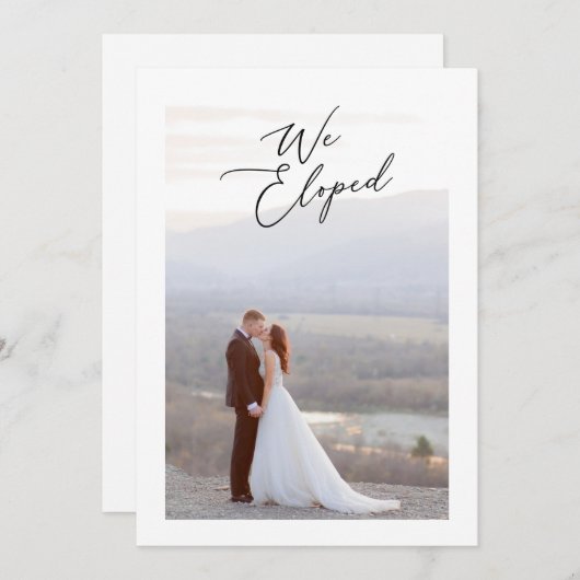 We hebben Elegant Calligraphy Script Weduwfoto gem Aankondiging (Voorkant / Achterkant)