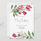 We hebben Elegant Waterverf kerst verplaatst Feestdagenkaart (Voorkant)