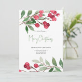 We hebben Elegant Waterverf kerst verplaatst Feestdagenkaart (Staand voorkant)