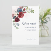 We hebben elegante bloemen verhuisd aankondiging (Staand voorkant)