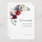 We hebben elegante bloemen verhuisd aankondiging (Voorkant / Achterkant)