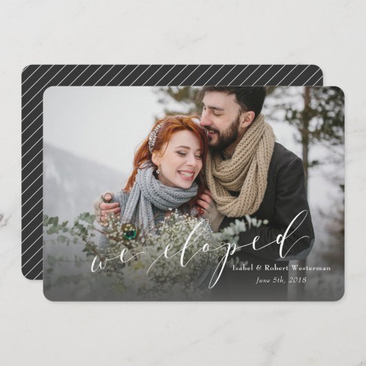 WE HEBBEN ELOPT (PINSTRIPE BACKER) AANKONDIGING (Voorkant / Achterkant)