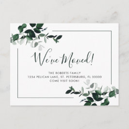 We hebben Emerald Green Eucalyptus New Address Ann Aankondigingskaart