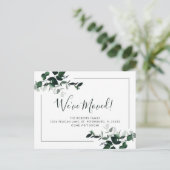 We hebben Emerald Green Eucalyptus New Address Ann Aankondigingskaart (Staand voorkant)