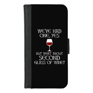 We hebben er één, maar wat een tweede glas wijn iPhone 8/7 portemonnee hoesje