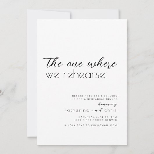 We hebben er een waar we repeteren diner kaart (Voorkant)