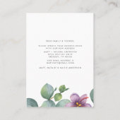 We hebben Eucalyptus adreswijziging verplaatst Visitekaartje (Achterkant)