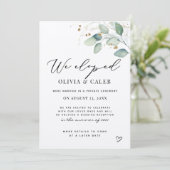 We hebben Eucalyptus bruiloft aankondiging (Staand voorkant)