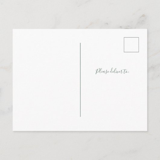 We hebben Eucalyptus Crest verplaatst | Bewegende  Uitnodiging Briefkaart (Achterkant)