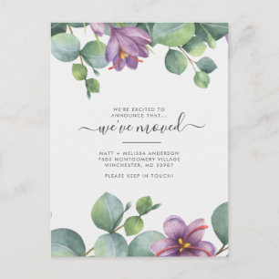 We hebben Eucalyptus Greenery Floral Moving Briefkaart