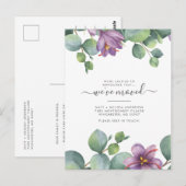We hebben Eucalyptus Greenery Floral Moving Briefkaart (Voorkant / Achterkant)