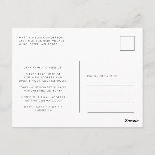 We hebben Eucalyptus Greenery Floral Moving Briefkaart (Achterkant)