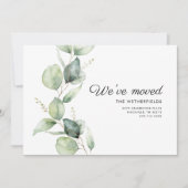 We hebben Eucalyptus Greenery Moving Aankondiging (Voorkant)