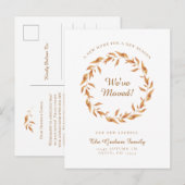 We hebben Fall Leaves Thanksgiving Moving Aankondigingskaart (Voorkant / Achterkant)