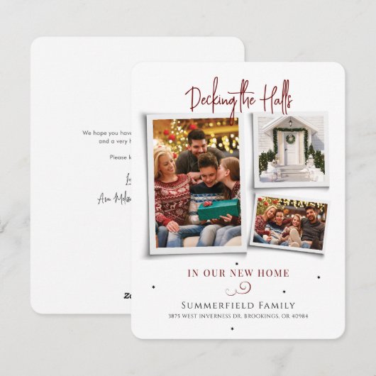 We hebben familiefoiliteit gemaakt... die kerstmis feestdagenkaart (Voorkant / Achterkant)