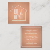 We hebben Faux Copper Foil Modern Enclosure Card v Vierkante Visitekaartje (Voorkant / Achterkant)