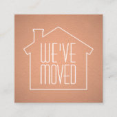 We hebben Faux Copper Foil Modern Enclosure Card v Vierkante Visitekaartje (Voorkant)