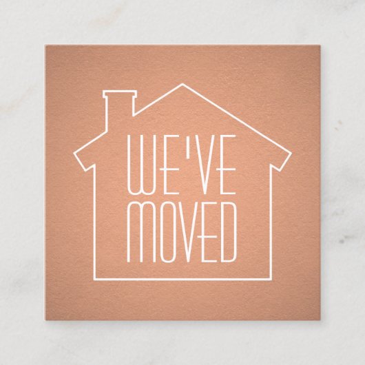 We hebben Faux Copper Foil Modern Enclosure Card v Vierkante Visitekaartje (Voorkant)