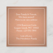 We hebben Faux Copper Foil Modern Enclosure Card v Vierkante Visitekaartje (Achterkant)