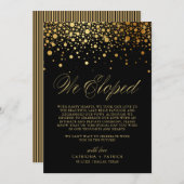We hebben Faux Gold Foil Confetti Black Weddenscha Aankondiging (Voorkant / Achterkant)