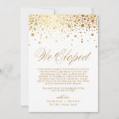 We hebben Faux Gold Foil Confetti White Wedding ge Aankondiging (Voorkant)