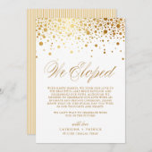 We hebben Faux Gold Foil Confetti White Wedding ge Aankondiging (Voorkant / Achterkant)