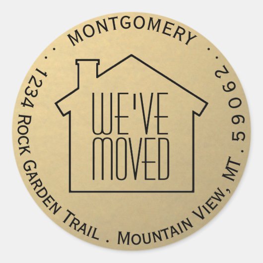 We hebben Faux Gold Folie retour adreslabels verpl Ronde Sticker (Voorkant)